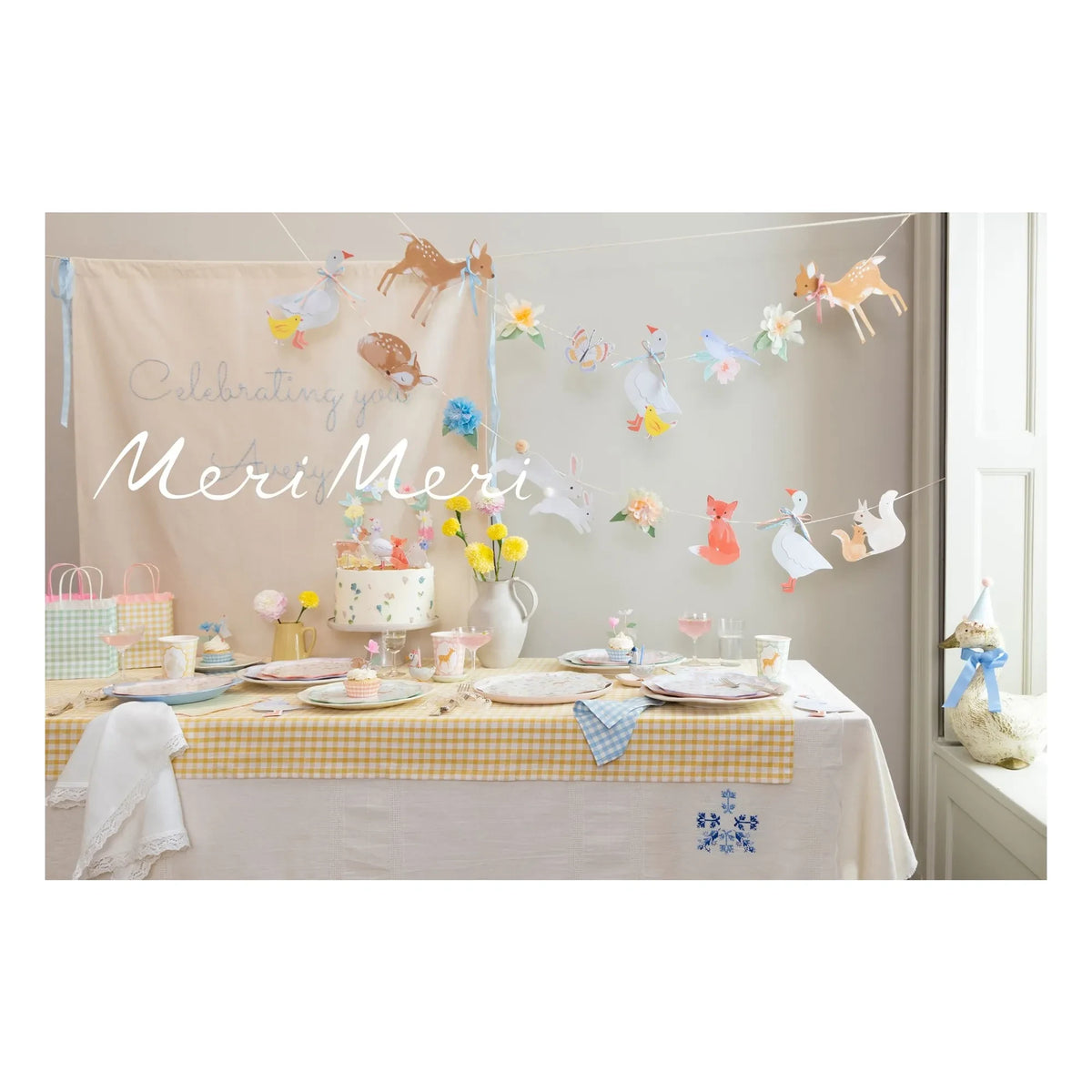 Meri Meri - Vichy Patterned Gift Bags - 8-Pack