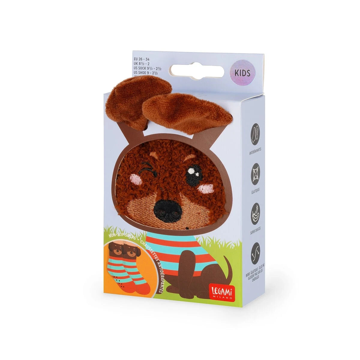 Legami - Non-Slip Dachshund Kids Socks - A Perfect Match!