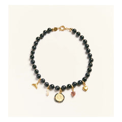 Palas - French Toast Necklace | Blue Black