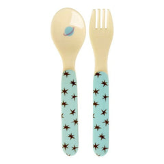 Rice - Chiens de l'Espace melamine cutlery | Blue