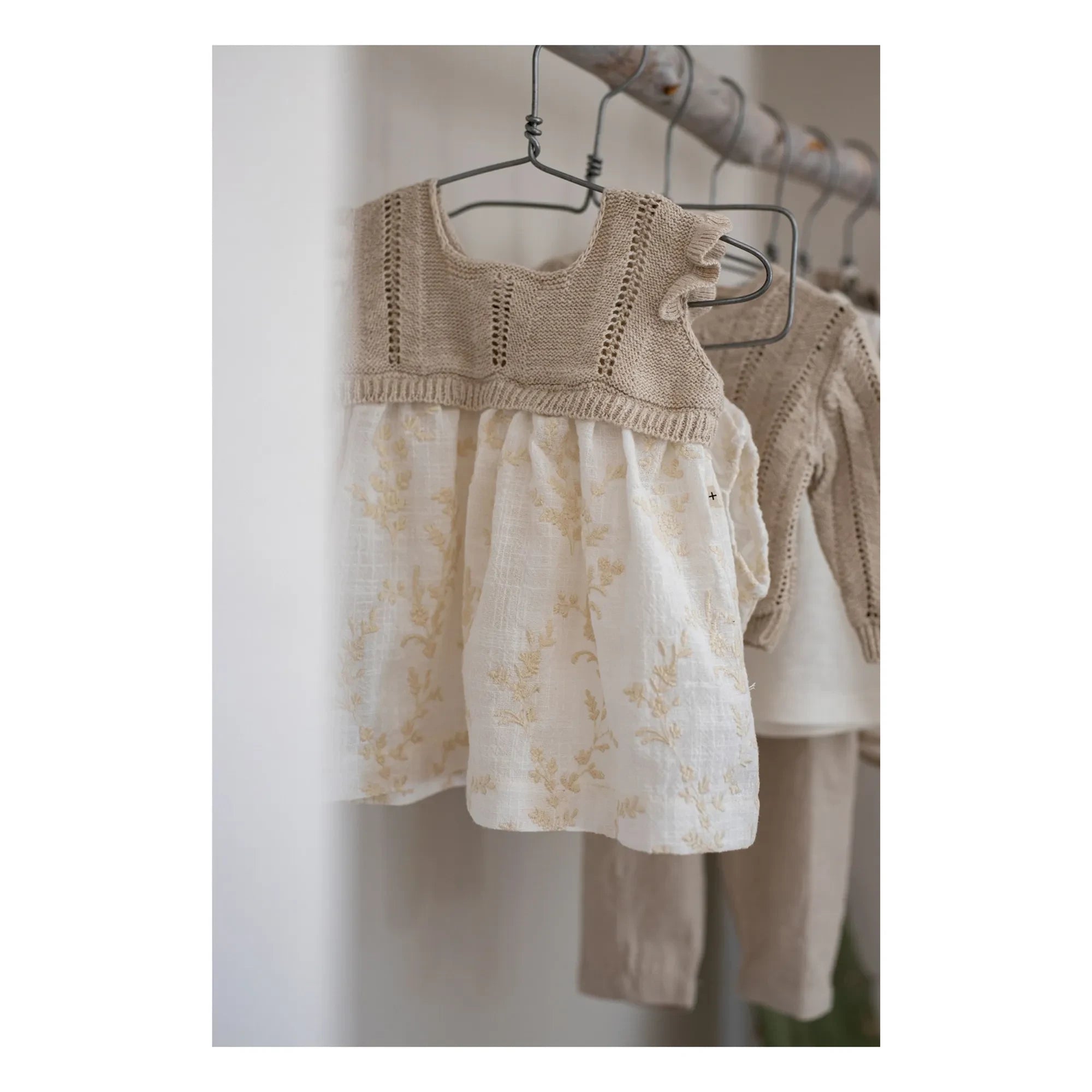 1+ in the family - Soana Embroidered Dress | Ecru