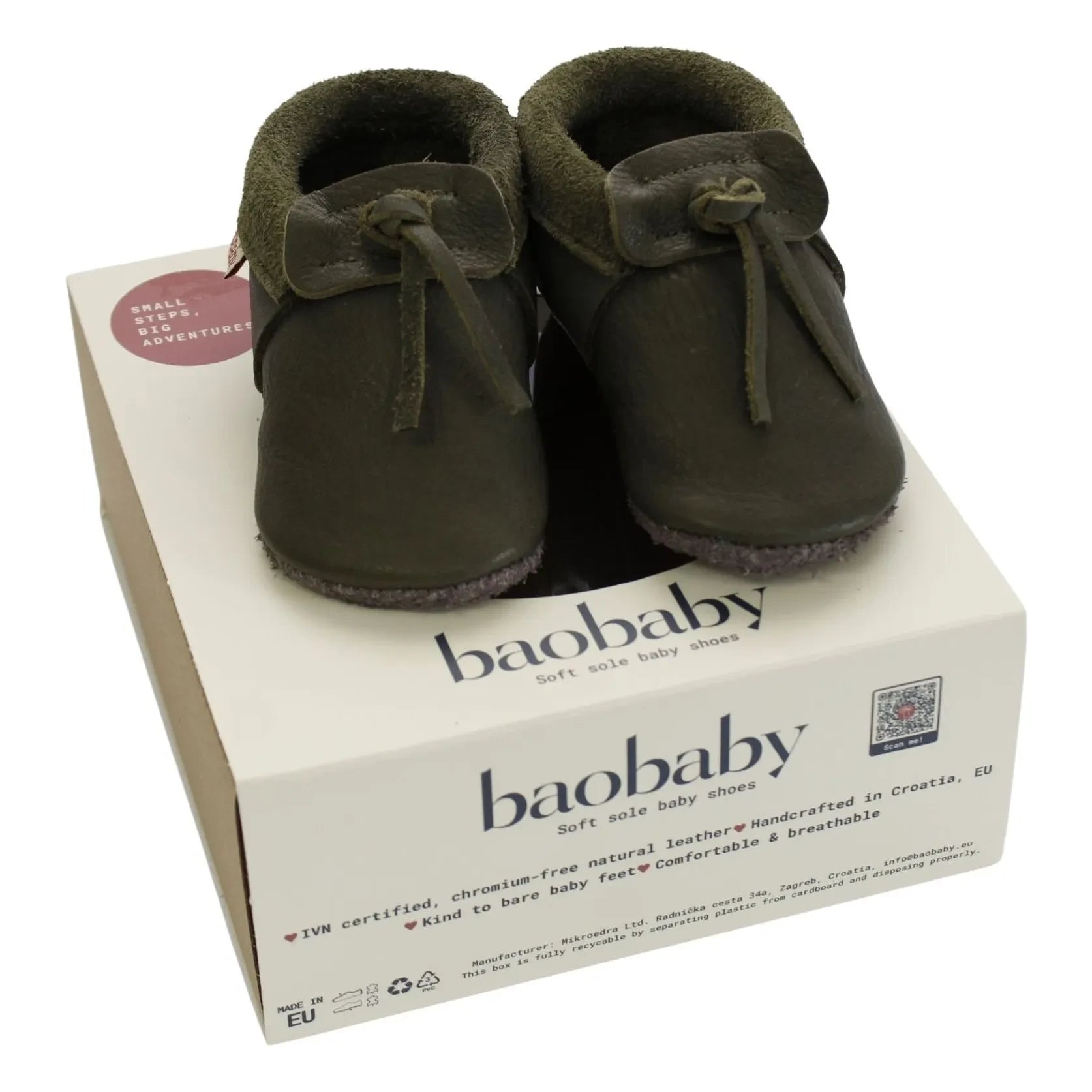 Baobaby - Leather Sandals | Chrome Green