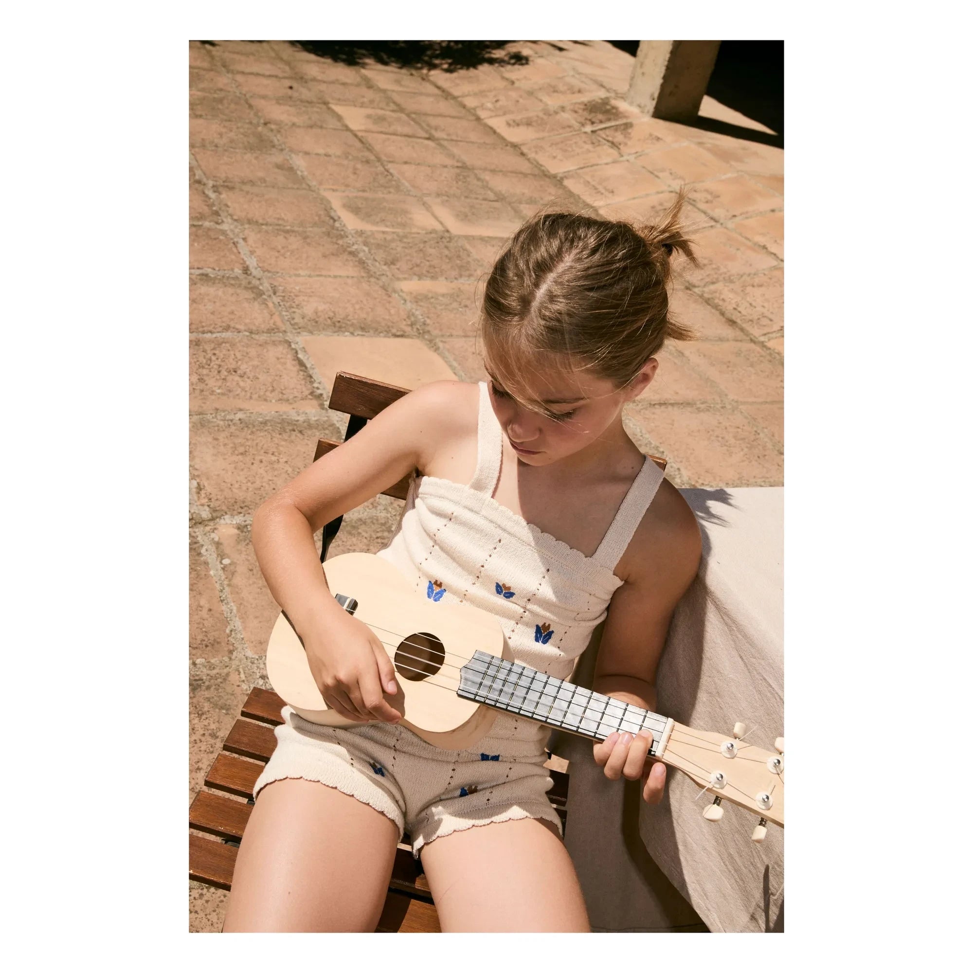 birinit - Embroidered Thin Knit Shorts | Ivory