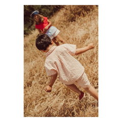 THE LiTTLE POETS - Álvaro shorts Organic cotton plaid | Light Pink
