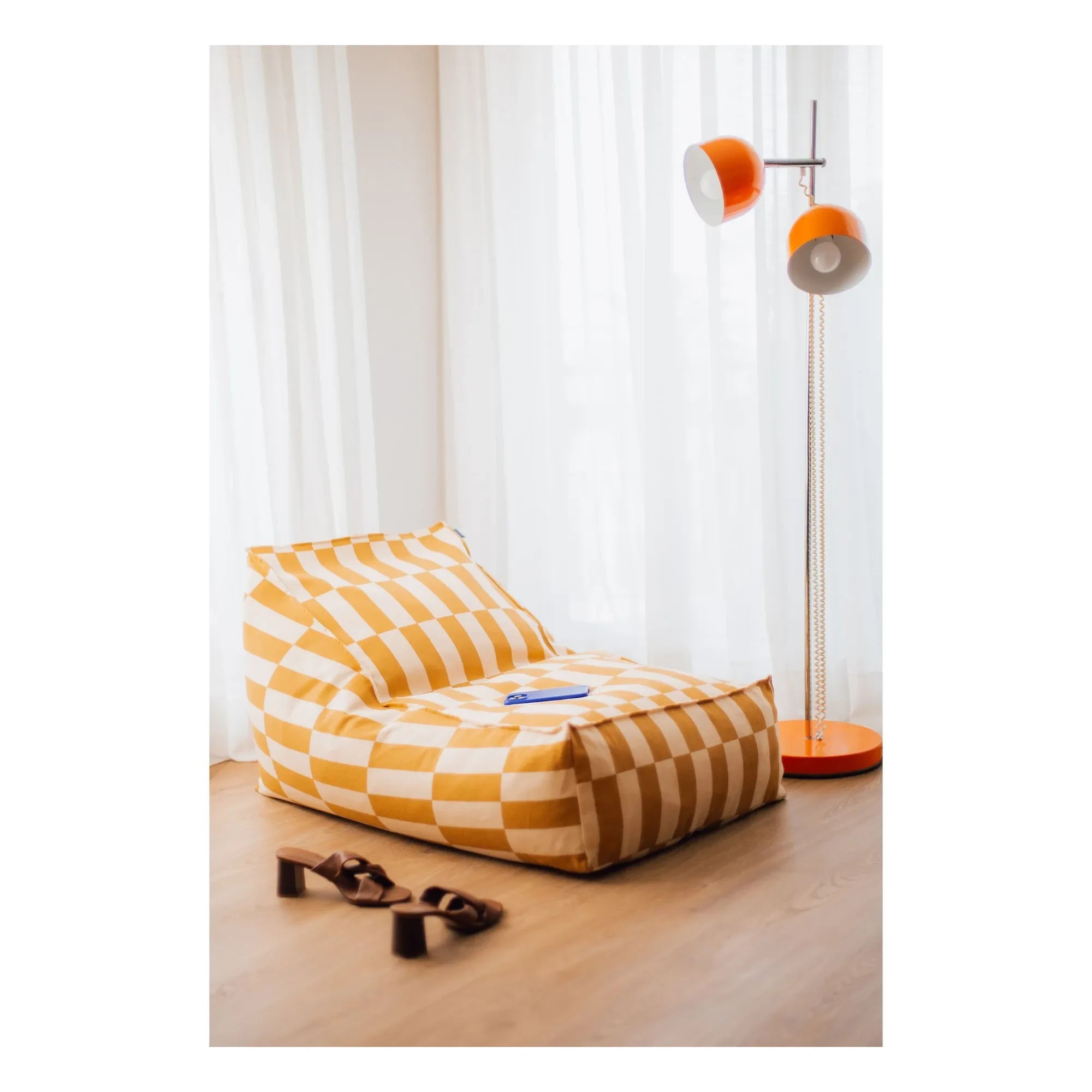 Nobodinoz - Vibes Tiles Long Pouf | Yellow