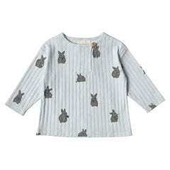Studio Bohème - Orso Rabbits Organik Pamuk Tişört | Açık Mavi