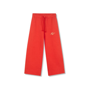 Wynken - Organic Cotton Wide Jogger Pants | Red