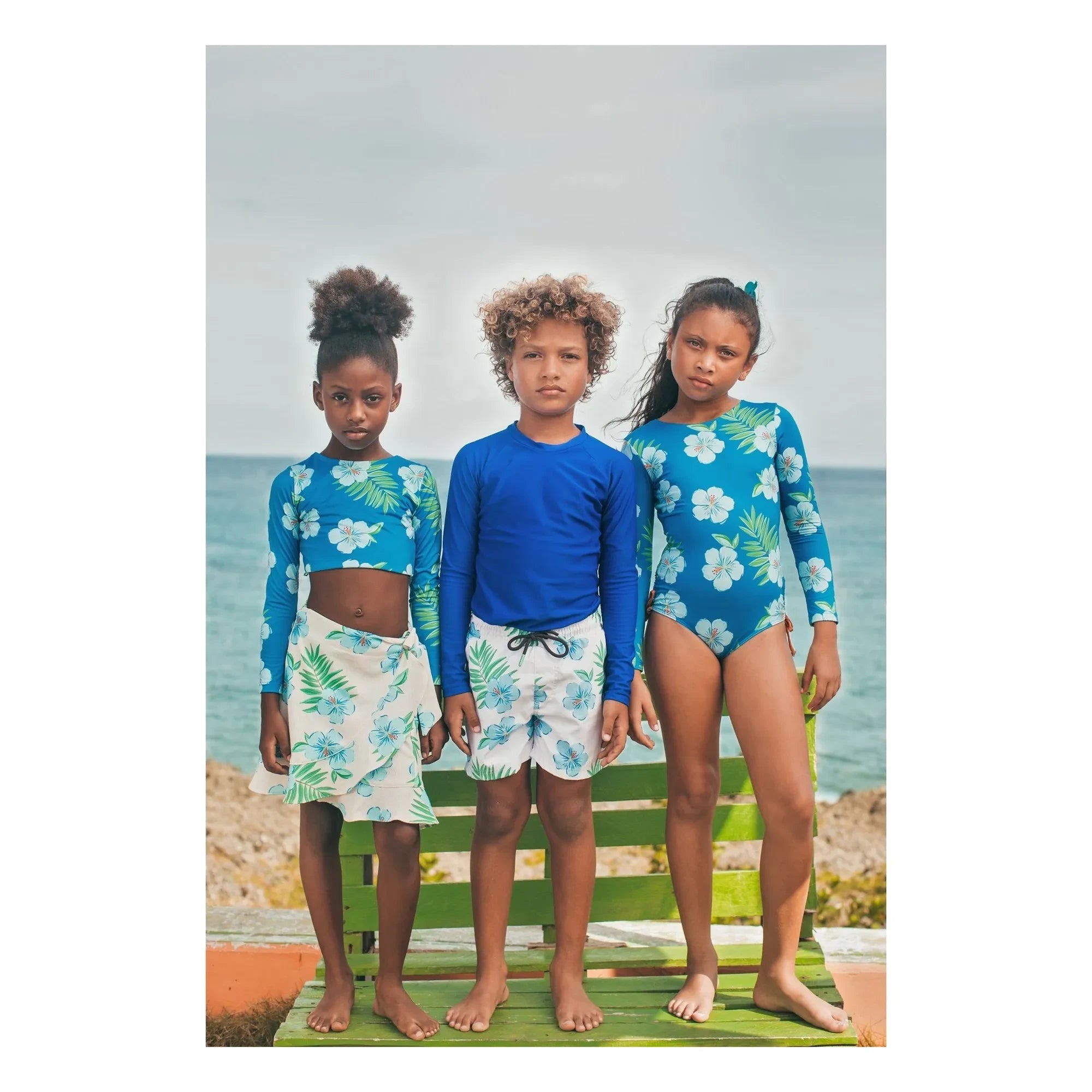 Pepita & Me - Marea Hibiscus Ruffle Swimsuit Skirt | Ivory