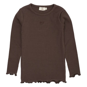 Copenhagen Colors - Modal Heart T-Shirt | Dark Brown