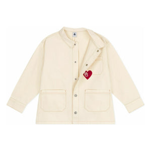Petit Bateau - Dikişleri Belirgin Kalp Ceket | Ekru