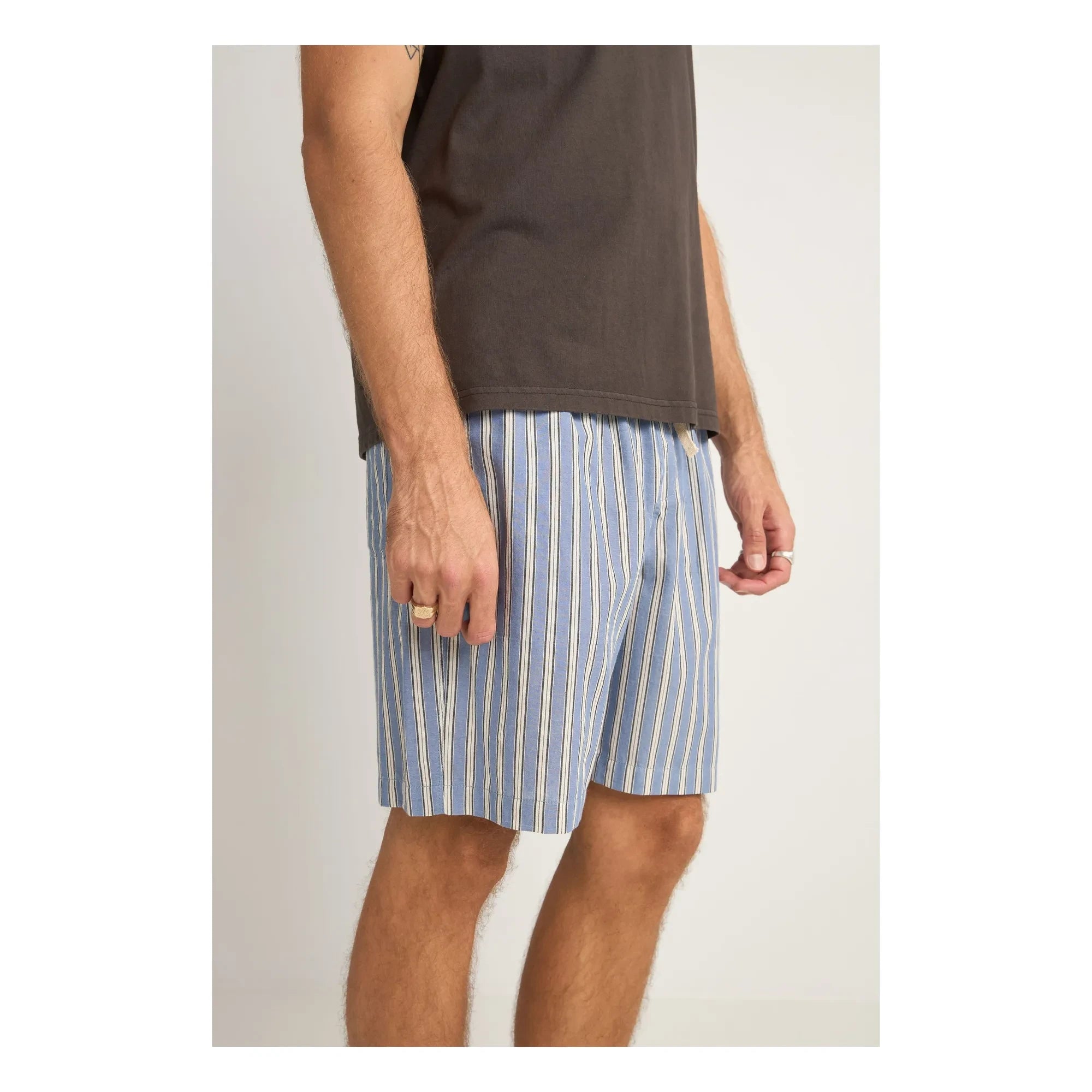 Rhythm - Blue Striped Beach Shorts