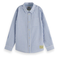 Scotch & Soda - Embossed Striped Shirt | Blue