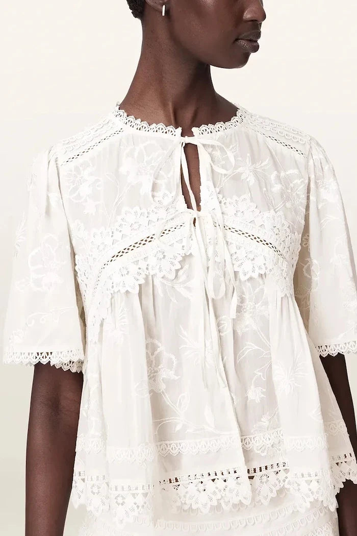 AllSaints pamuklu kadın bluz LILLITH