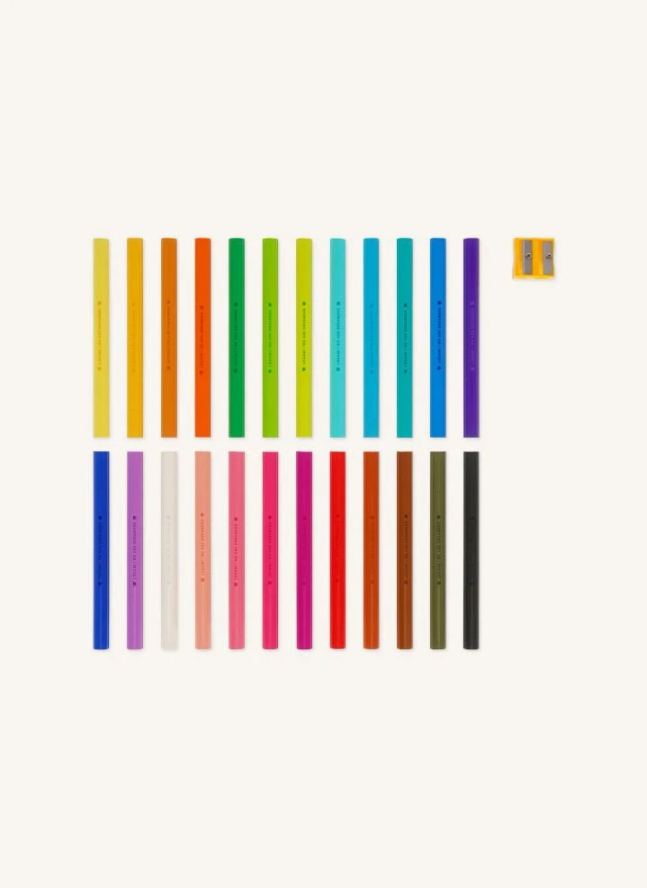 Legami - 24-Piece Teddy Friends Colored Pencil Set