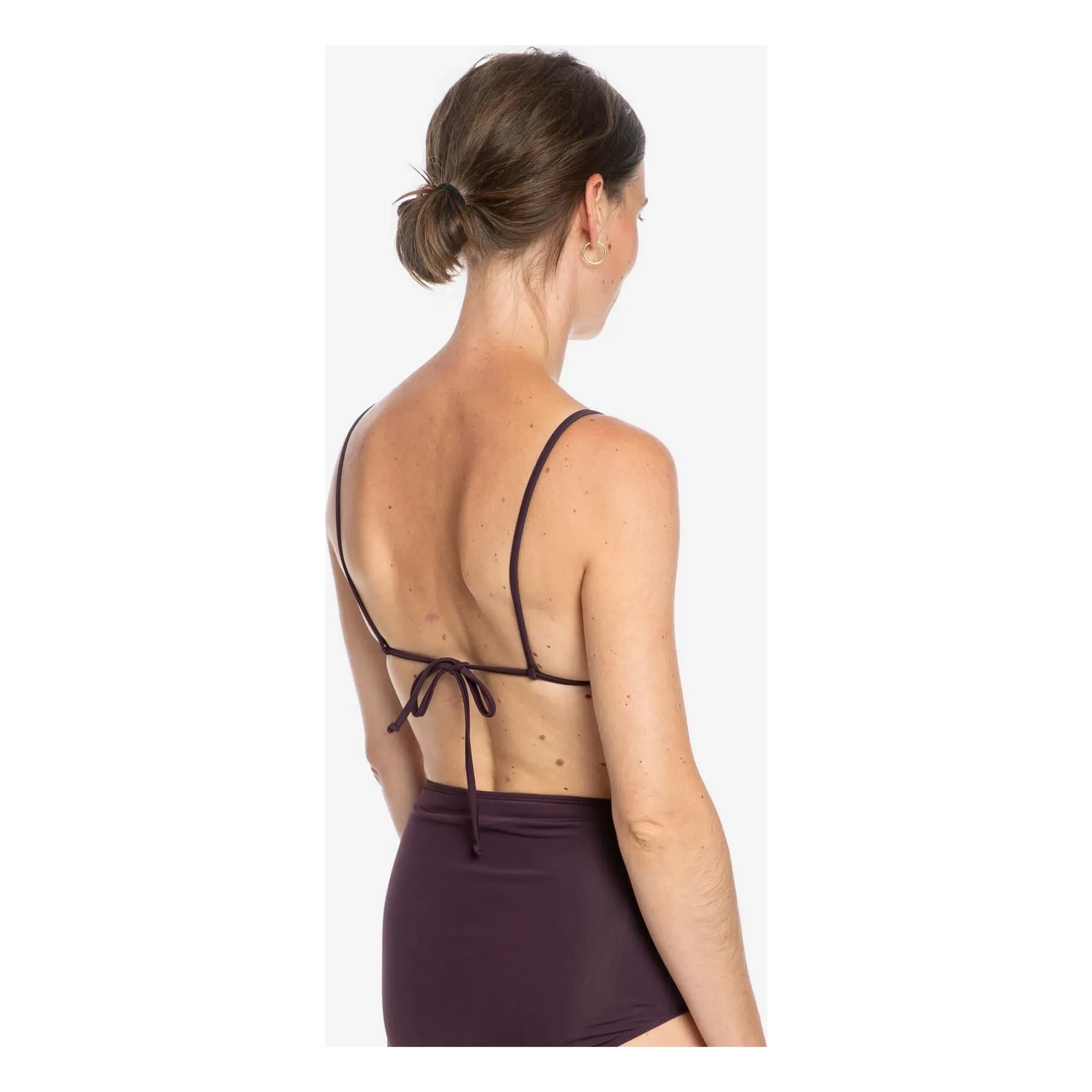 Matona - Triangular Jersey Top Made from Recycled Fibers | Aubergine