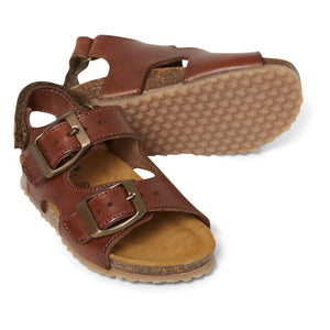 Pèpè - Double Buckle Sandals | Cognac