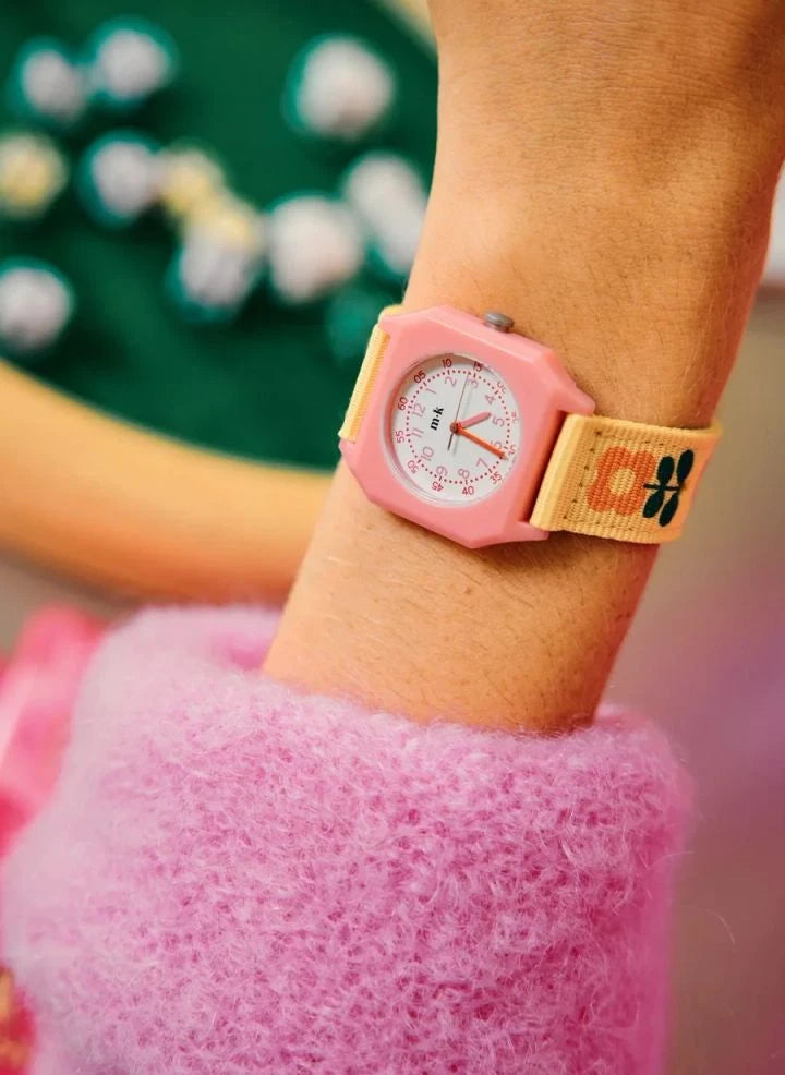 Mini Kyomo - Seventies Flowers Watch - Mini Kyomo x Taxi Brousse | Beige