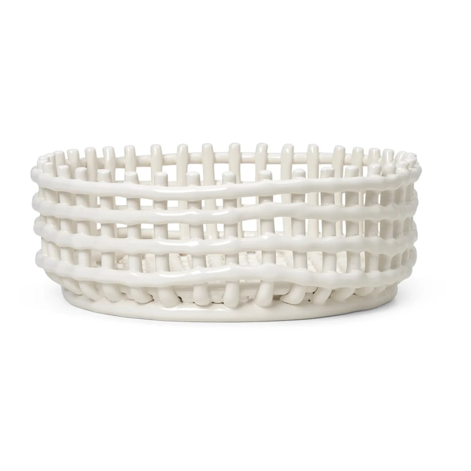 Ferm Living - Ceramic Fruit Bowl | White