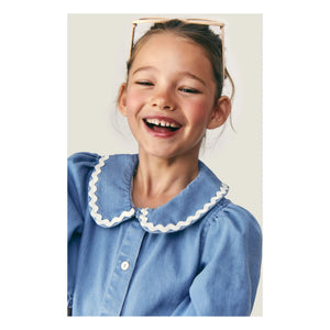 Mipounet - Denim Blouse Claudine Louise | Light Blue