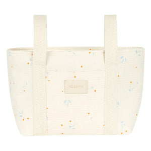 Nobodinoz - Baby Stroller Organizer Opera Orange Cherries | Beige