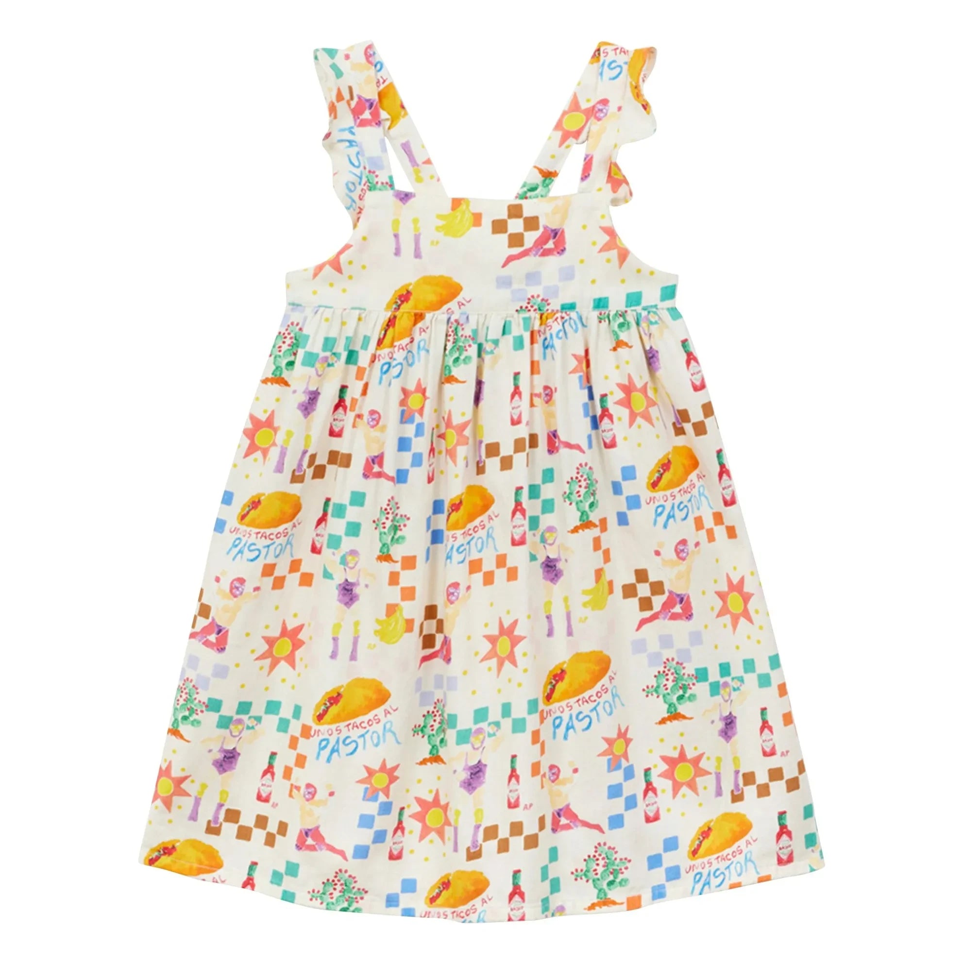 Arsène et Les Pipelettes - Pastor Poplin Bib Dress | Ecru