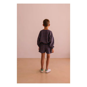 We Are Kids - Marlow Striped Organic Cotton Shorts | Purple
