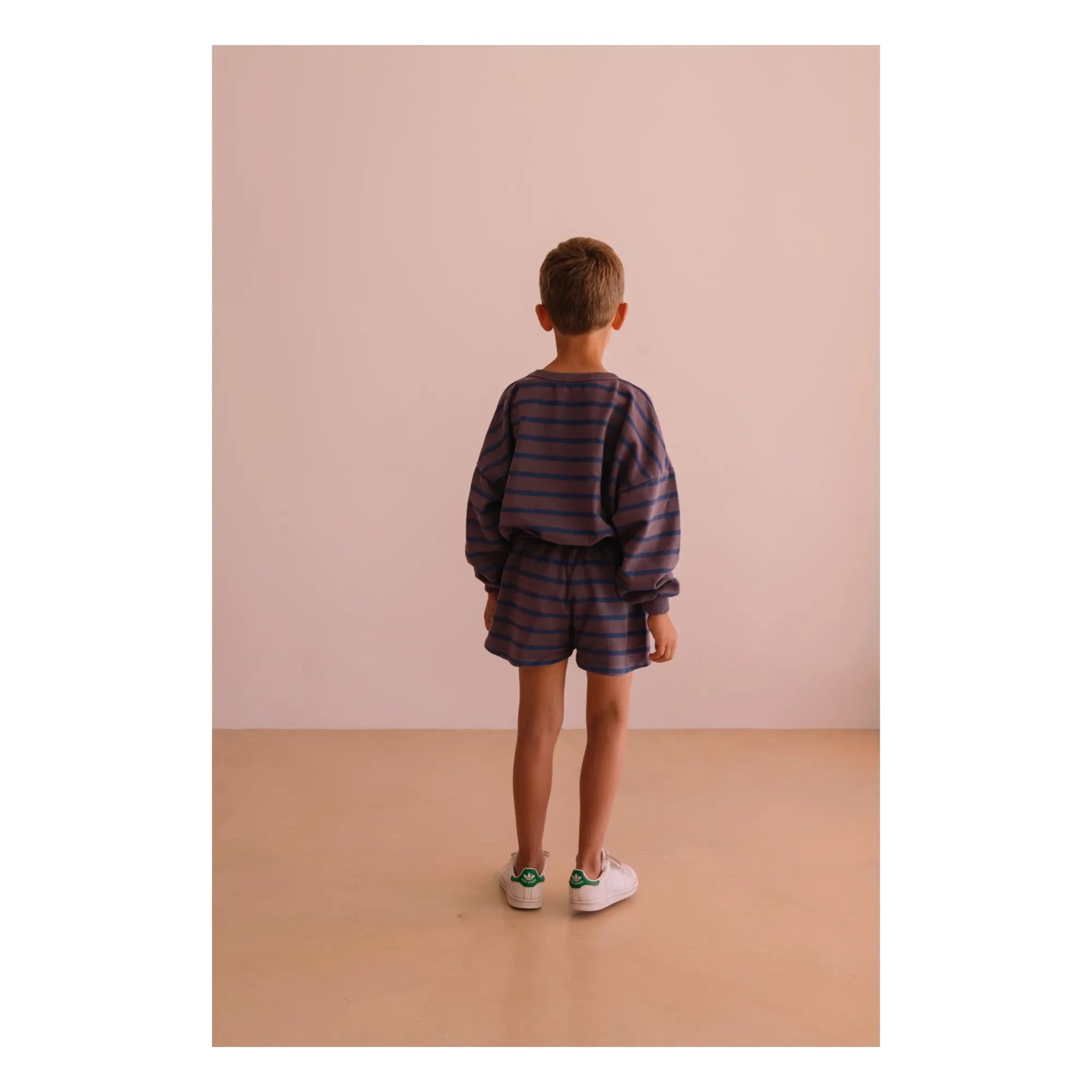 We Are Kids - Marlow Striped Organic Cotton Shorts | Purple