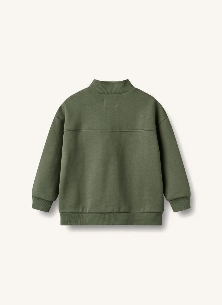 Wheat - Matteo Organik Pamuklu Trucker Yakalı Hoodie | Haki