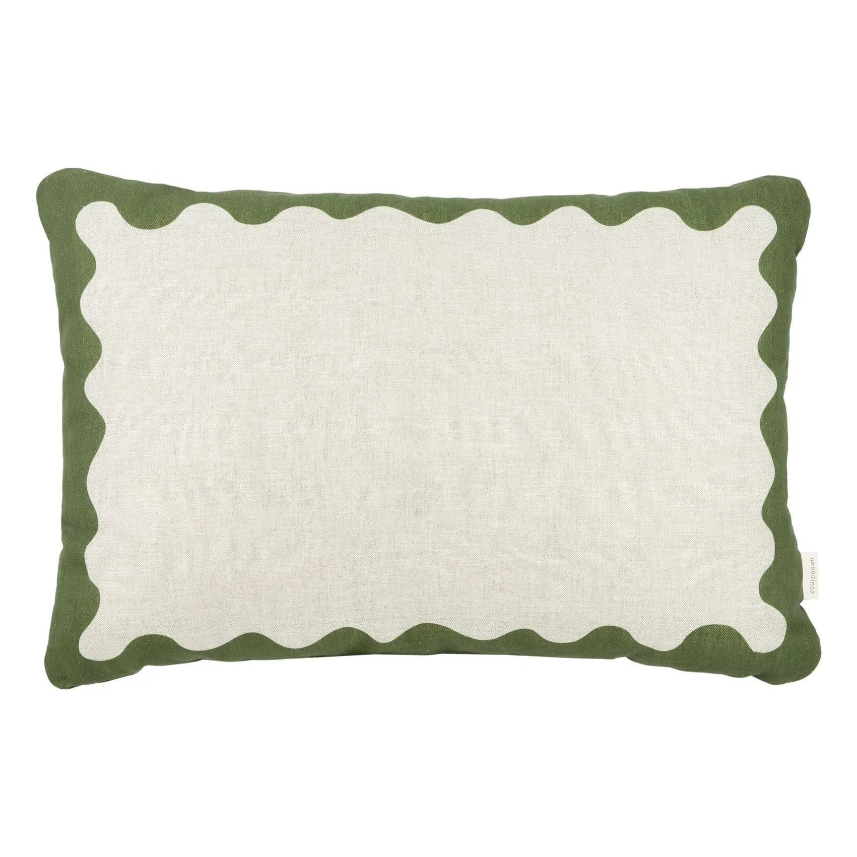 Nobodinoz - Vibes Rectangular Pillow - French Canvas | Green
