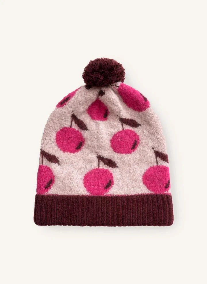 Fliink - Cherry Star Alpaca Wool Beanie | Pink