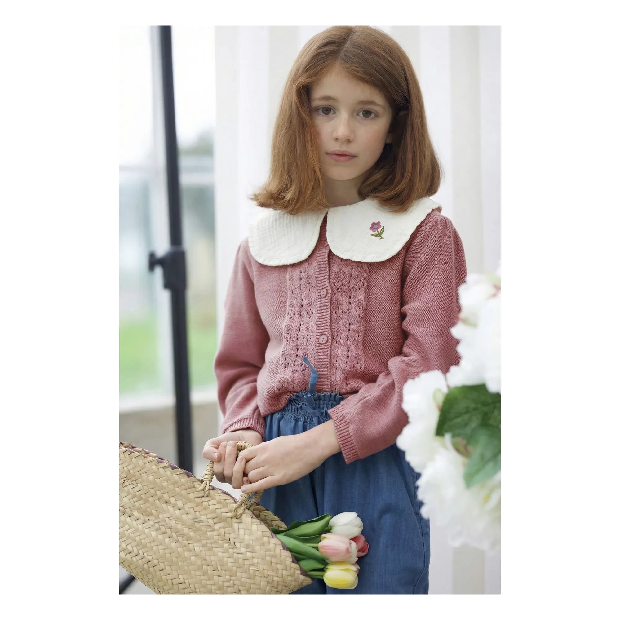 Lililotte - Vincianne Organic Cotton Cardigan | Dust Pink