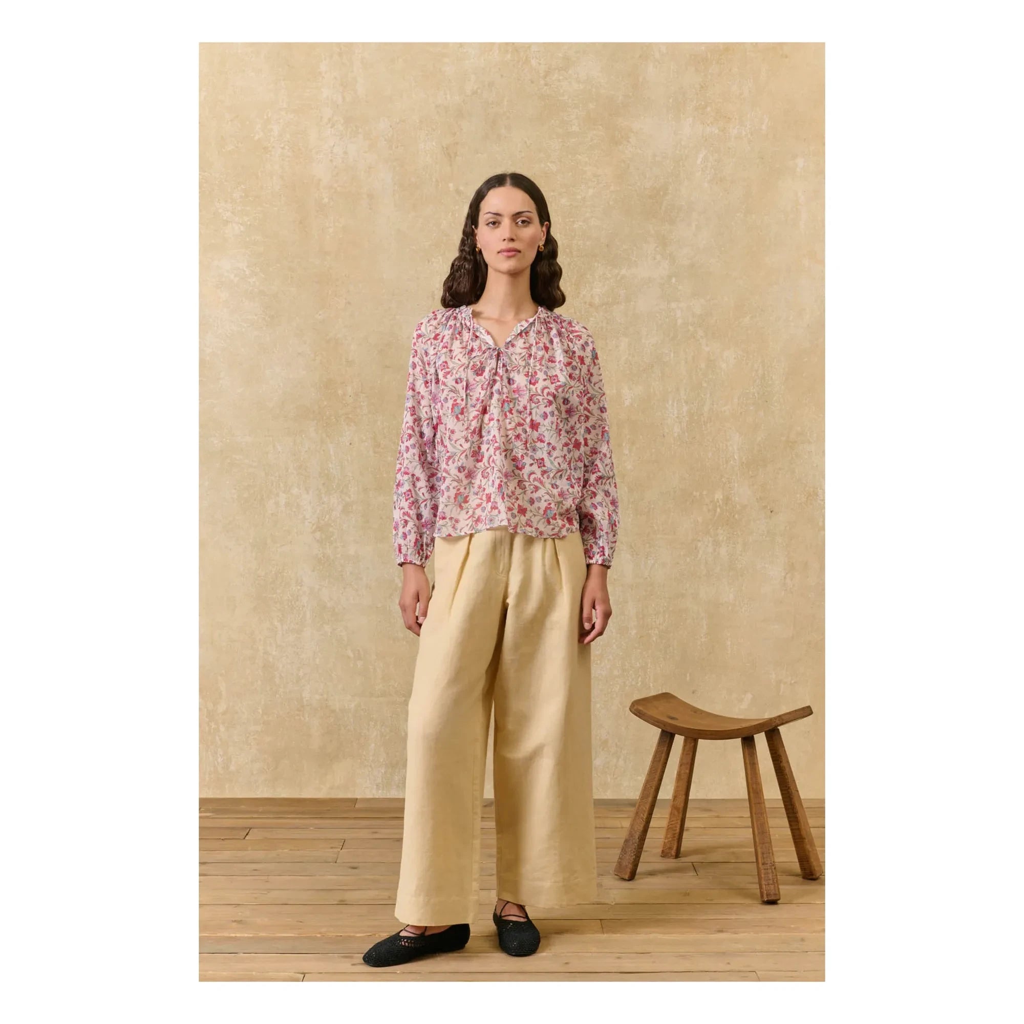 Louise Misha - Nicoliana Organic Cotton Blouse | Pink