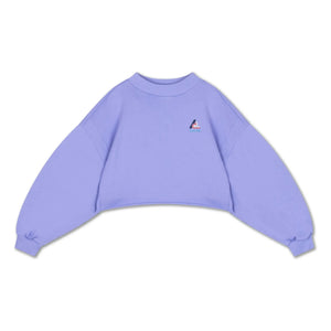 Repose AMS - Organic Cotton Logo Crop Sweatshirt | Lilac