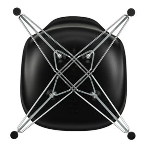 Vitra - DSR Plastik Sandalye - krom çerçeve - Charles & Ray Eames | Siyah