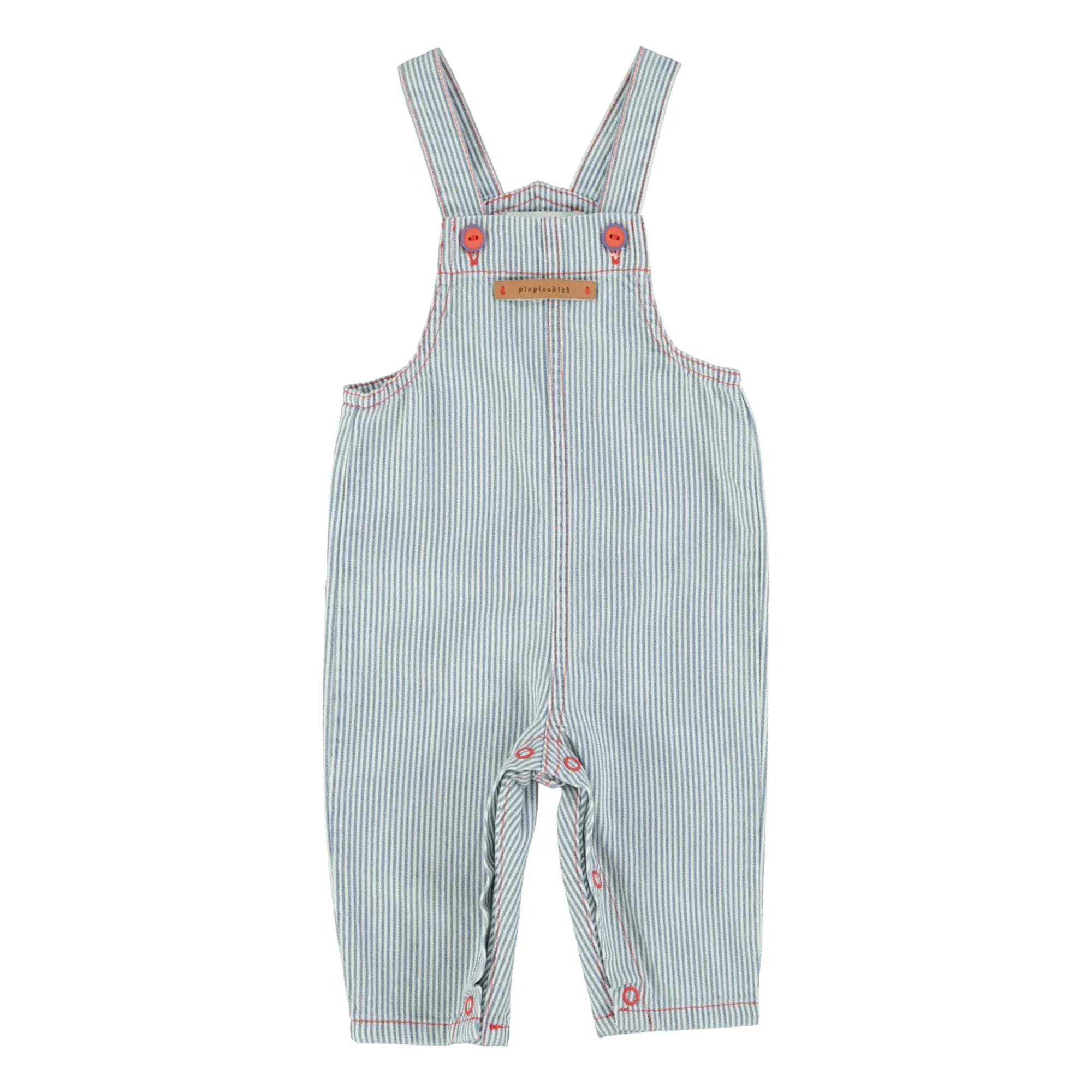 Piupiuchick - Striped Overalls | Blue