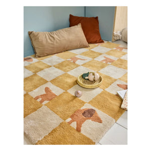 Bleuu-studio - Walter Damier Rug | Mustard