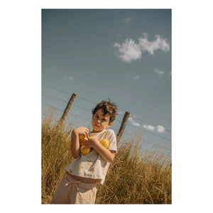 Studio Bohème - Essential Lemons Organik Pamuk Tişört | Ekru