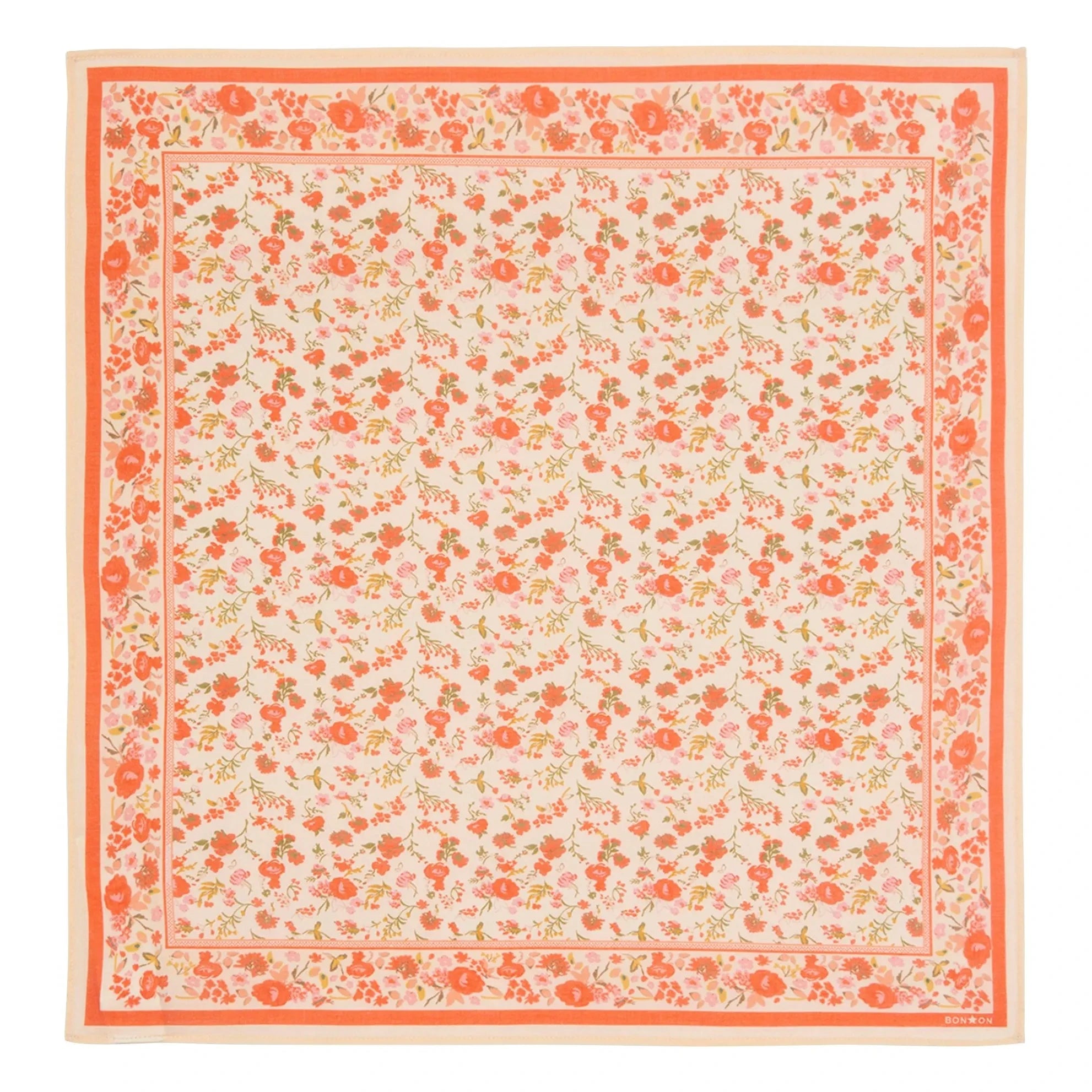 Bonton - Foulindienne Floral Patterned Scarf | Red
