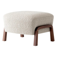 & Tradition - Wulff ATD3 Pouf - Walnut Wood Legs | Ivory