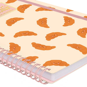 Legami - A4 Çizgili Resimli Sert Kapaklı Defter - Kruvasan - Spiral Ciltli