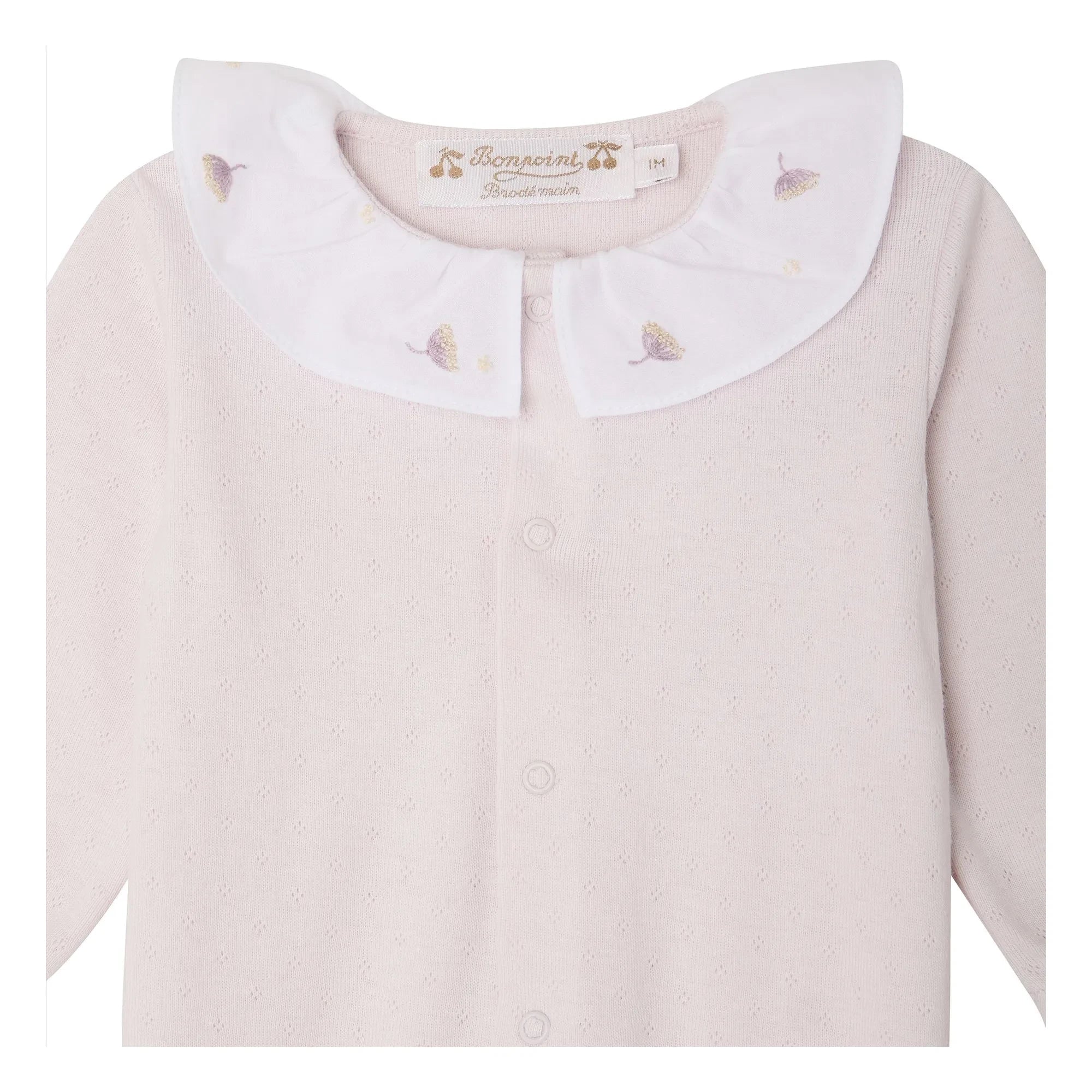 Bonpoint - Lintina Pointelle Organic Cotton Pajamas | Light Pink