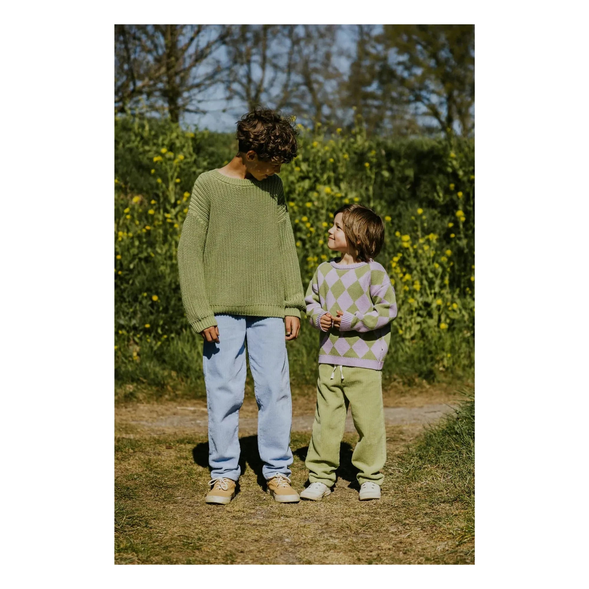 Yuki - Organic Cotton Thick Sweater | Olive