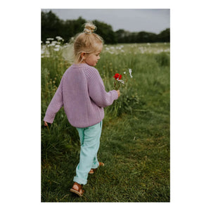 Yuki - Organic Cotton Raglan Cardigan | Mauve
