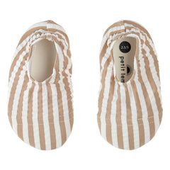 Petit Lem - Anti-UV Striped Seersucker Water Shoes Recycled Fibers | Sand