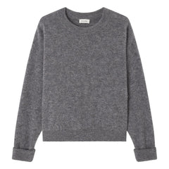 American Vintage - Vitow Alpaca and Wool Crew Neck Sweater | Steel