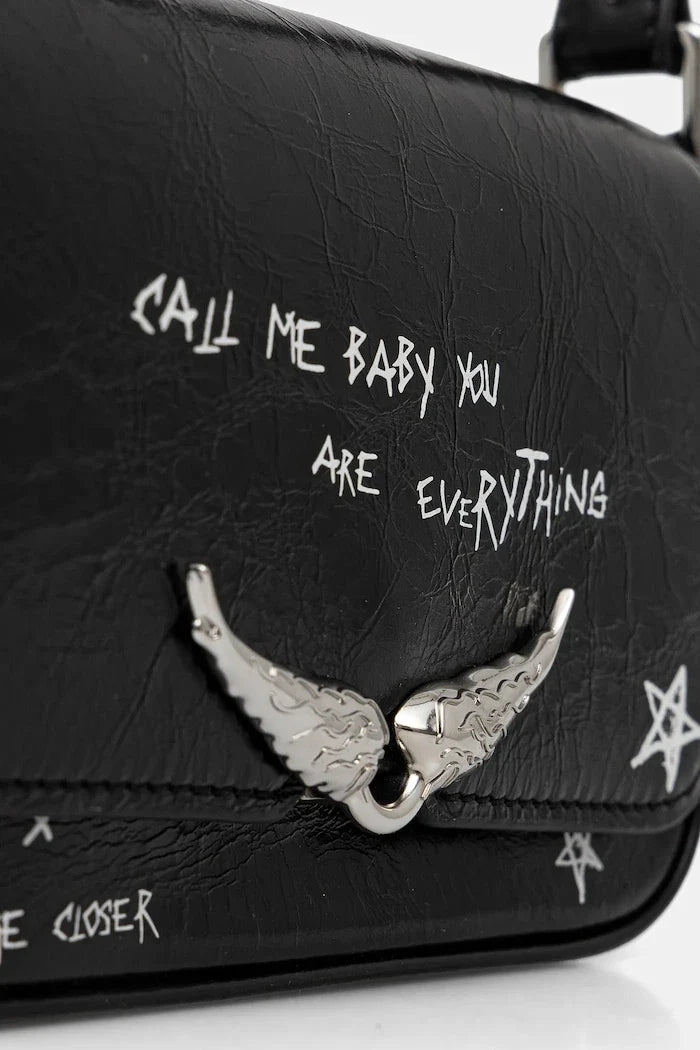 ZADIG&VOLTAIRE LE ZAZI VINTAGE GRAFFITI Deri Çanta