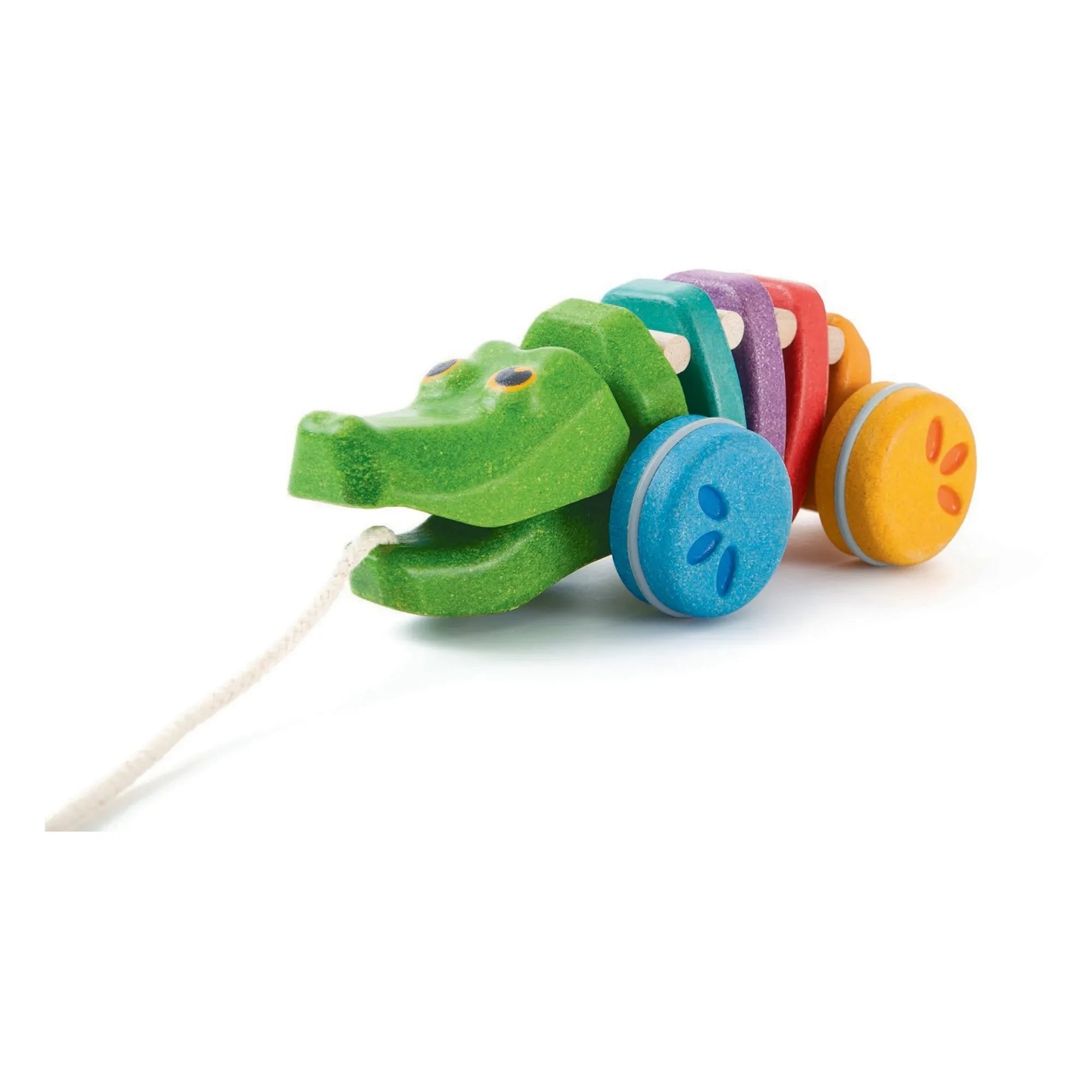 Plan Toys - Rainbow Crocodile Pull Toy