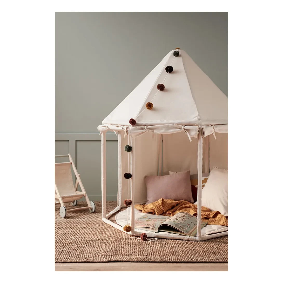 Kid's Concept - Cotton Canvas and Wooden Tent | Off-white