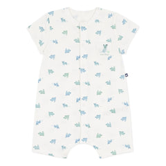 Petit Bateau - Organic Cotton Animal Print Romper | White