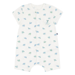 Petit Bateau - Organic Cotton Animal Print Romper | White
